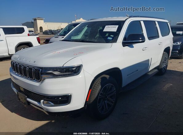 1C4SJSBP6SS527494 2025 JEEP WAGONEER L White Vista tres cuartos delantera izquierda