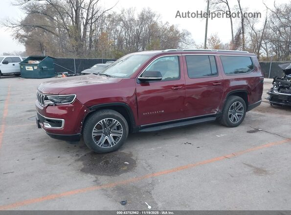 1C4SJSBP8SS515072 2025 JEEP WAGONEER L Burgundy წინა მარცხენა ხედი სამი მეოთხედიდან