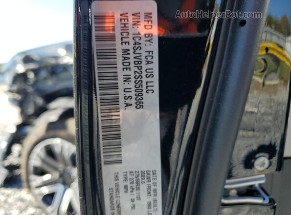 1C4SJVBP2SS509365 2025 JEEP WAGONEER Black Vista de la etiqueta del VIN