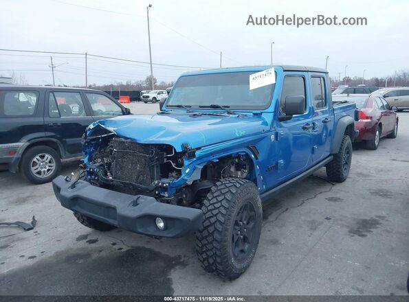 1C6HJTAG3LL201785 2020 JEEP GLADIATOR Blue Vista tres cuartos delantera izquierda
