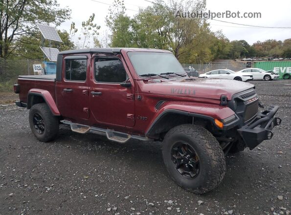 1C6HJTAG3ML541732 2021 JEEP GLADIATOR Burgundy Delantero derecho