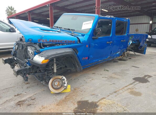 1C6JJTBM9ML532622 2021 JEEP GLADIATOR Blue Առջևի ձախ երեք քառորդ տեսարան