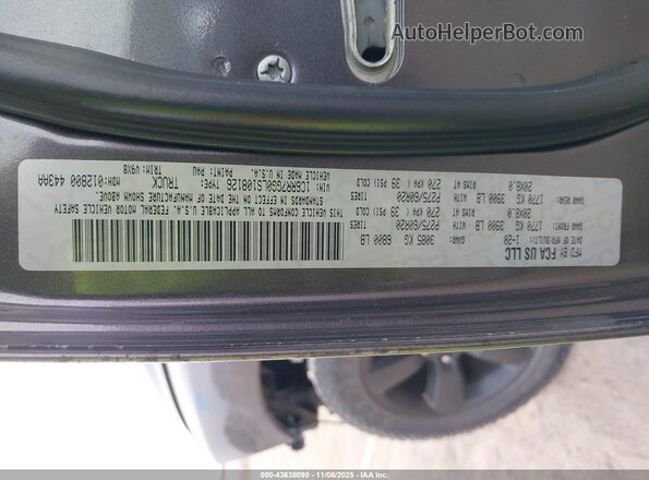 1C6RR7GG0LS108126 2020 RAM 1500 CLASSIC Gray Շարժիչի բաժամունքի տեսք