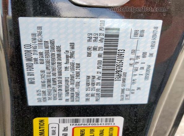 1FA6P8CF0S5410913 2025 FORD MUSTANG Black Engine compartment view