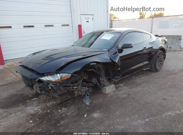 1FA6P8CF9M5157576 2021 FORD MUSTANG Black Передня ліва чверть