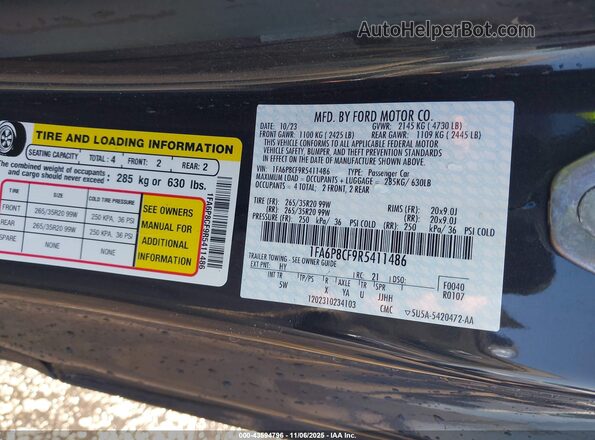 1FA6P8CF9R5411486 2024 FORD MUSTANG Gray Widok komory silnika