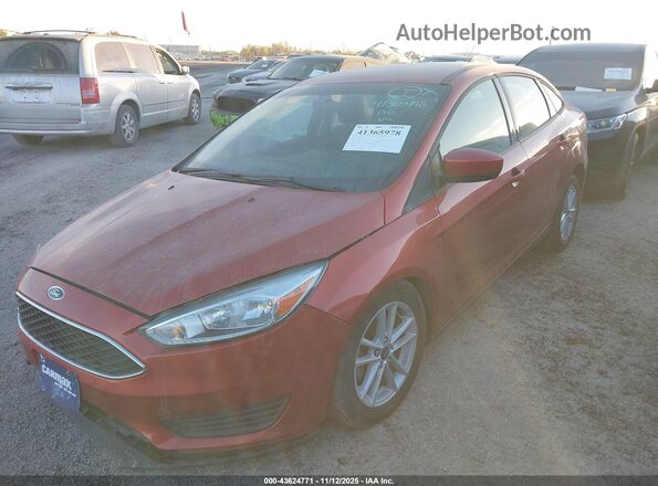 1FADP3F2XJL246499 2018 FORD FOCUS Orange Передня ліва чверть