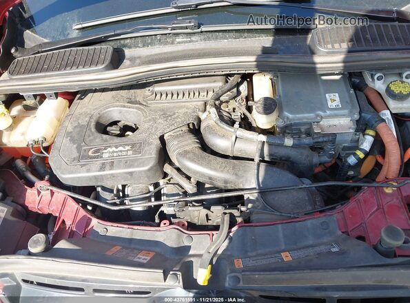 1FADP5EU2HL104575 2017 FORD C-MAX ENERGI Maroon Widok z tyłu