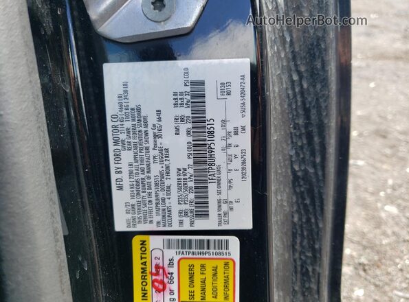 1FATP8UH9P5108515 2023 FORD MUSTANG Black Vista del compartimento del motor