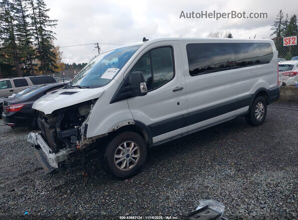 1FBAX2Y88MKA14992 2021 FORD PASSENGER White წინა მარცხენა ხედი სამი მეოთხედიდან