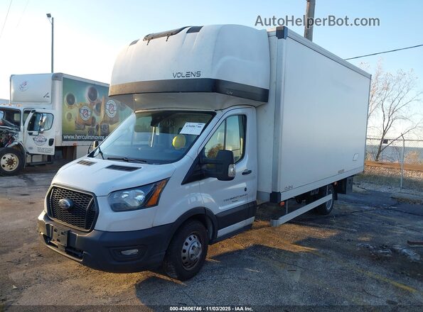 1FDBF6ZG3MKB00318 2021 FORD TRANSIT-350 White წინა მარცხენა ხედი სამი მეოთხედიდან