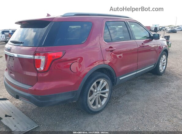 1FM5K7D87KGB38861 2019 FORD FORD EXPLORER Maroon Tył prawy