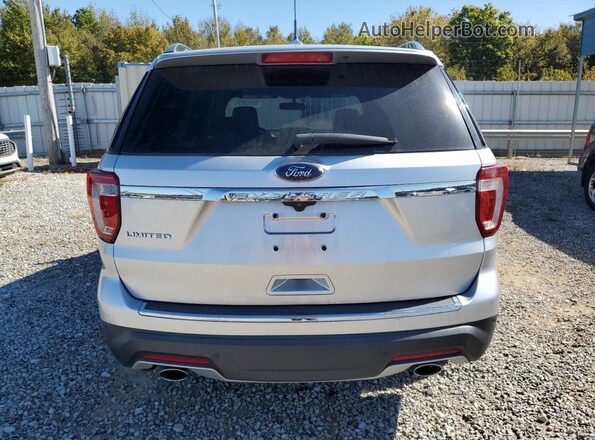 1FM5K7F80JGA04558 2018 FORD FORD EXPLORER Silver Rear view