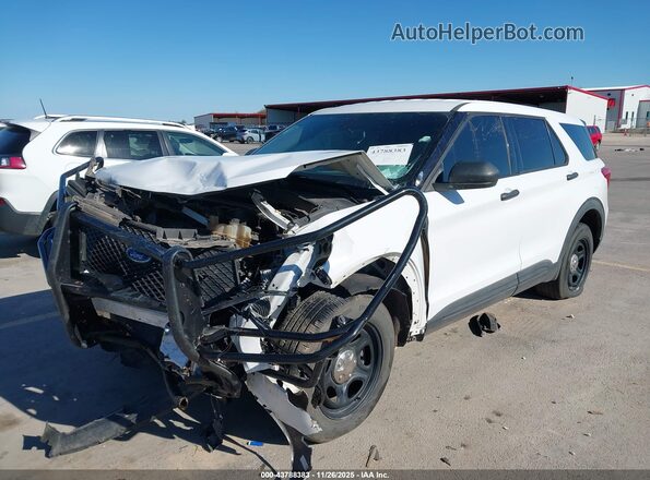 1FM5K8AB2MGA65424 2021 FORD POLICE INTERCEPTOR Белый Передняя левая четверть