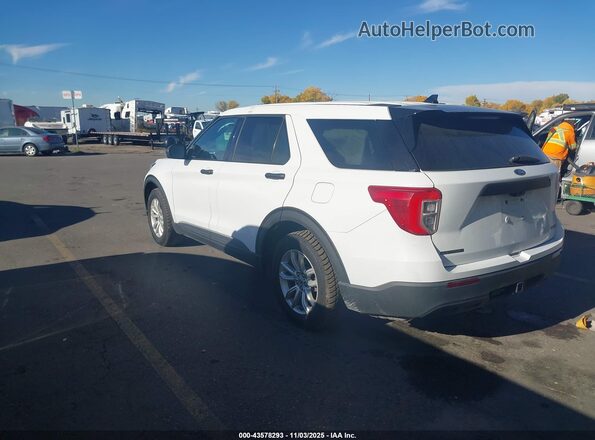 1FM5K8AC2LGC67929 2020 FORD POLICE INTERCEPTOR White Հետևի ձախ