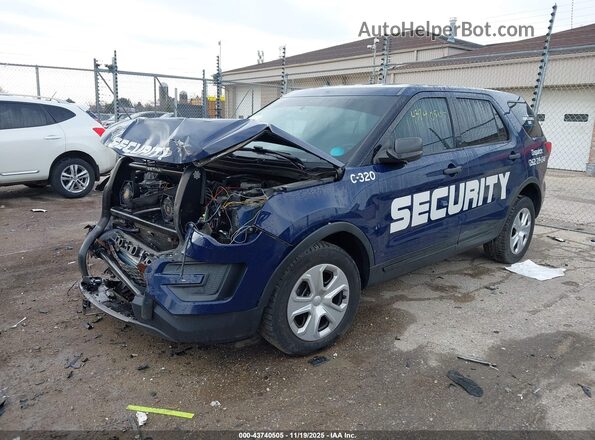 1FM5K8AR3GGA19215 2016 FORD UTILITY POLICE INTERCEPTOR Blue Передня ліва чверть