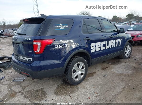 1FM5K8AR3GGA19215 2016 FORD UTILITY POLICE INTERCEPTOR Blue Задня права чверть