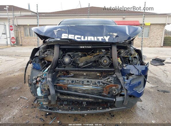 1FM5K8AR3GGA19215 2016 FORD UTILITY POLICE INTERCEPTOR Blue Вид задньої частини салону