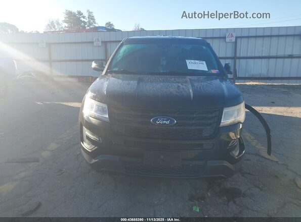 1FM5K8AR6HGC86995 2017 FORD UTILITY POLICE INTERCEPTOR Black Widok zestawu wskaźników