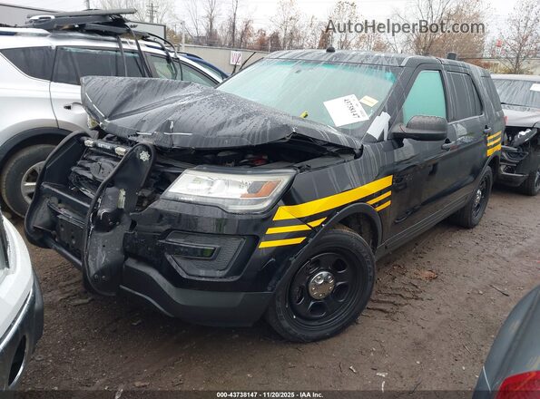 1FM5K8AR8HGD58375 2017 FORD UTILITY POLICE INTERCEPTOR Черный Передняя левая четверть