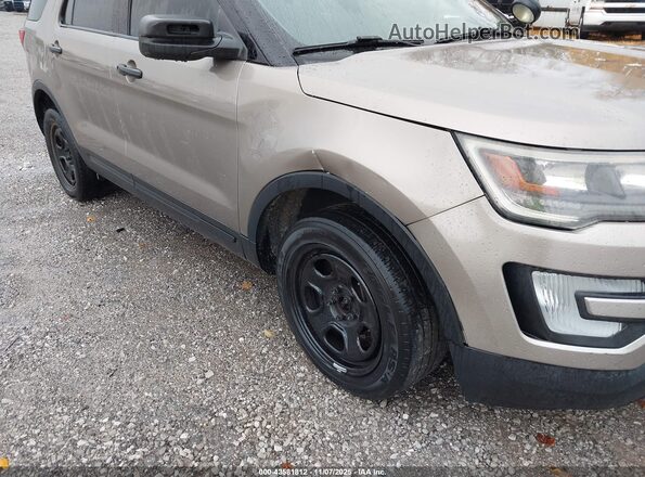 1FM5K8ARXHGA80899 2017 FORD UTILITY POLICE INTERCEPTOR Beige Front view