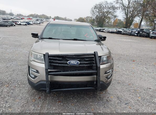 1FM5K8ARXHGA80899 2017 FORD UTILITY POLICE INTERCEPTOR Beige Instrument cluster view