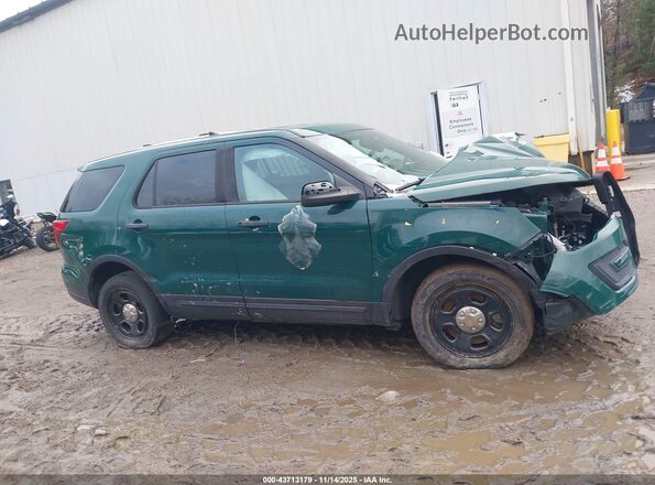 1FM5K8ARXJGC34470 2018 FORD POLICE INTERCEPTOR Green Вид щитка приладів