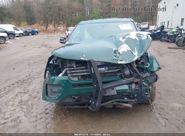 1FM5K8ARXJGC34470 2018 FORD POLICE INTERCEPTOR Green Вид панелі приладів
