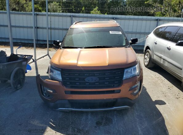 1FM5K8D85HGA28308 2017 FORD FORD EXPLORER Orange წინა ხედი