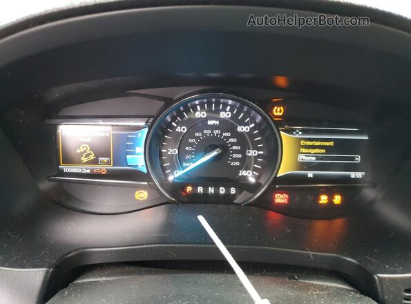 1FM5K8D85HGA28308 2017 FORD FORD EXPLORER Orange ხელსაწყოთა პანელის ხედი