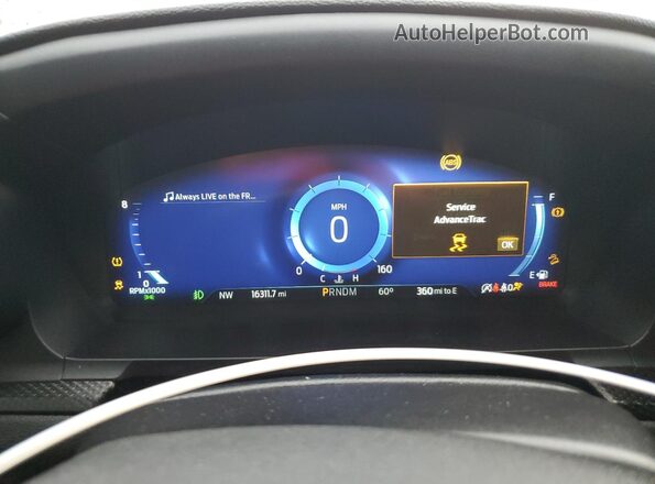 1FM5K8GC0NGC36981 2022 FORD FORD EXPLORER White Widok zestawu wskaźników