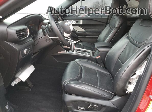 1FM5K8GC1LGD04458 2020 FORD FORD EXPLORER Red Front interior view
