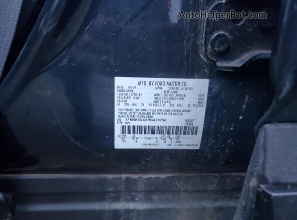 1FM5K8GC6RGA79754 2024 FORD FORD EXPLORER Black Widok komory silnika
