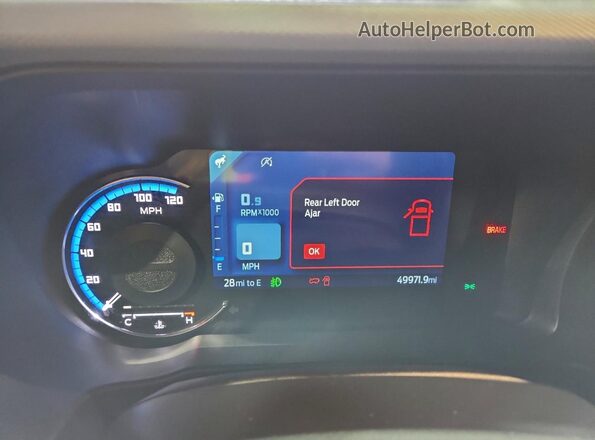 1FMDE5BH9NLA86879 2022 FORD BRONCO Blue Widok zestawu wskaźników