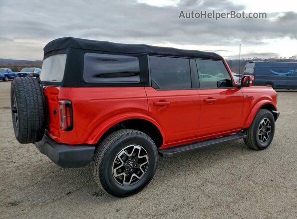 1FMDE5DH7NLA98557 2022 FORD BRONCO Красный Задняя правая четверть
