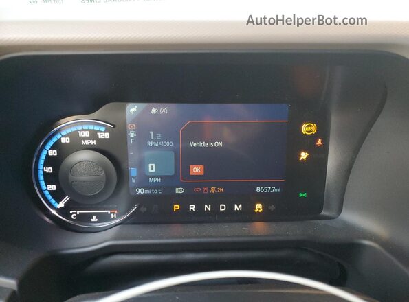1FMEE2BPXRLA46519 2024 FORD BRONCO Blue Вид щитка приладів