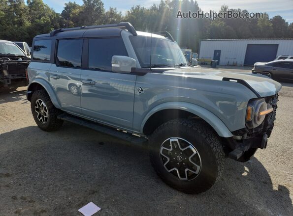 1FMEE5DP0NLB31183 2022 FORD BRONCO Серебряный Передняя правая четверть