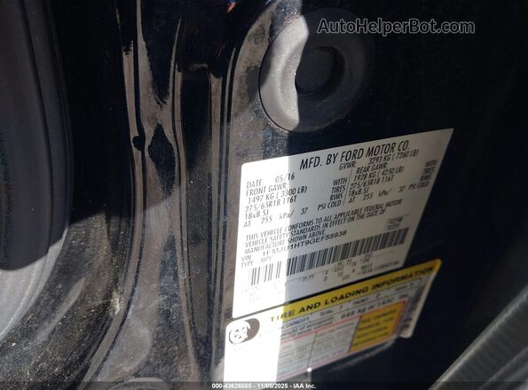 1FMJU1HT9GEF55938 2016 FORD EXPEDITION Black ძრავის განყოფილების ხედი