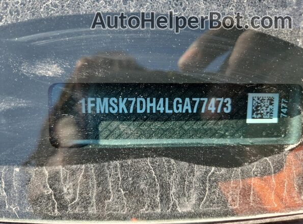 1FMSK7DH4LGA77473 2020 FORD FORD EXPLORER Silver VIN կոդի պիտակի տեսք
