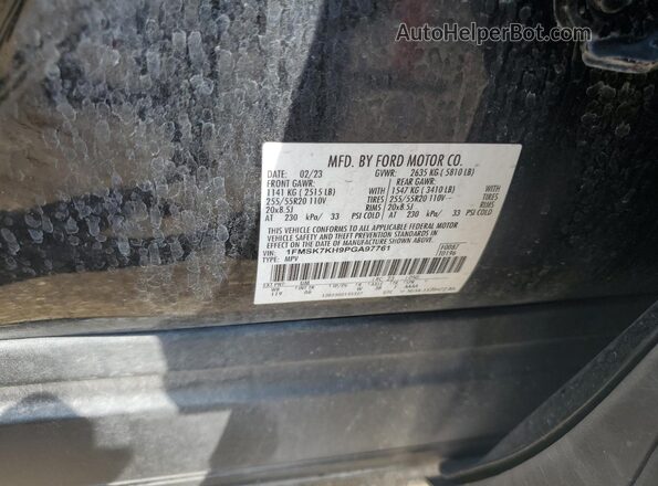 1FMSK7KH9PGA97761 2023 FORD FORD EXPLORER Черный Вид наклейки с VIN-кодом