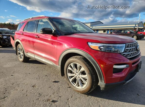 1FMSK8FH3MGA48163 2021 FORD FORD EXPLORER Красный Передняя правая четверть