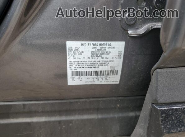 1FMSK8KH9RGA84291 2024 FORD FORD EXPLORER Gray Vista del compartimento del motor
