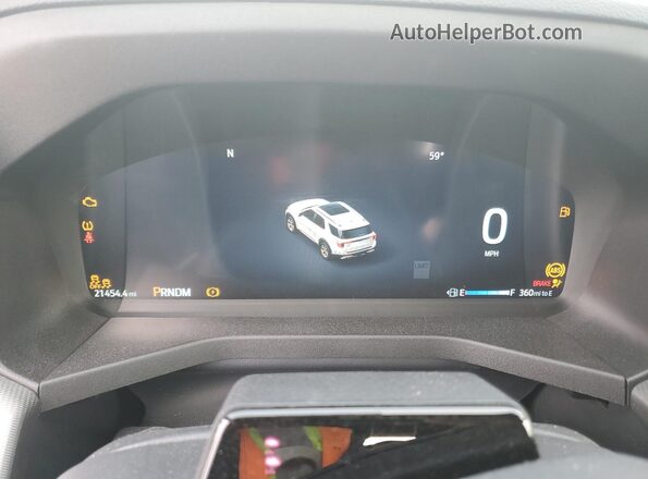 1FMWK8GC9SGA02306 2025 FORD FORD EXPLORER White Instrument cluster view