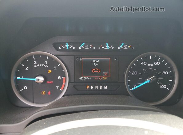 1FT7W2BN4NEE13342 2022 FORD F250 Blue Instrument cluster view