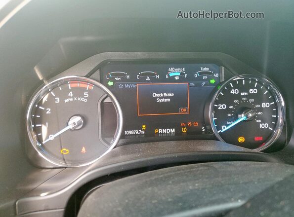 1FT8W2BT0LED32516 2020 FORD F250 White Widok zestawu wskaźników