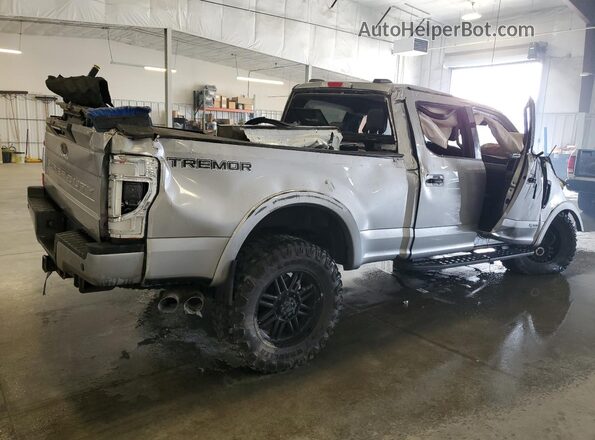 1FT8W2BT7MEC90010 2021 FORD F250 Silver Tył prawy