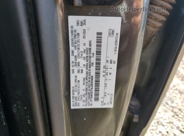 1FT8W3DT0LEE03409 2020 FORD F350 Gray ძრავის განყოფილების ხედი
