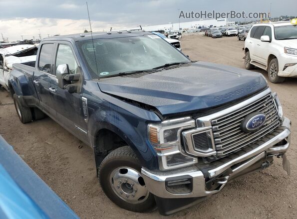 1FT8W3DT2LEE68889 2020 FORD F350 Blue წინა მარჯვენა