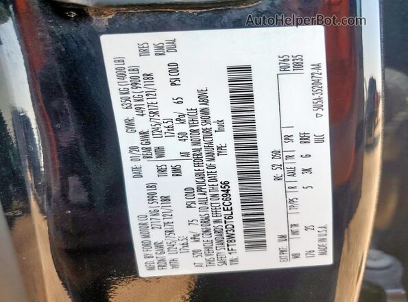 1FT8W3DT6LEC69456 2020 FORD F350 Black ძრავის განყოფილების ხედი