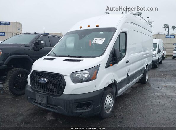 1FTBF4X87MKA74178 2021 FORD TRANSIT-350 White წინა მარცხენა ხედი სამი მეოთხედიდან